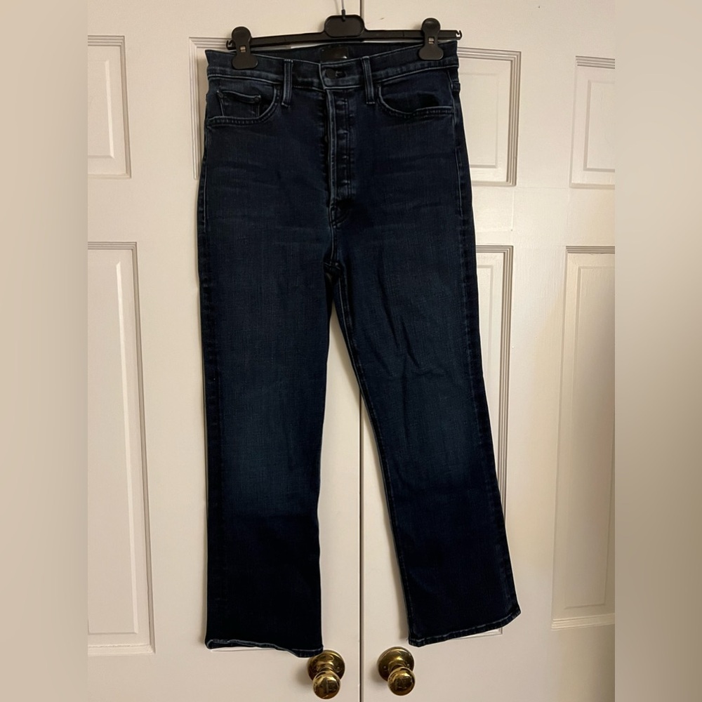MOTHER DENIM THE TRIPPER ANKLE SIZE 30 Dark Denim “Catch Me if You Can” wash
